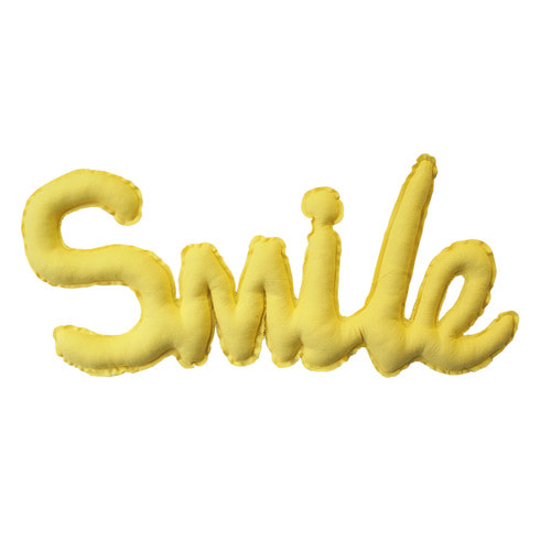 {린넨러브가랜드}Linen SMILE Cushion Garland_Yellow