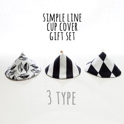 {kitchen item}&#039;Simple Line&#039; Cup Cover_3TYPE GIFT SET(컵덮개,컵커버)(품절)